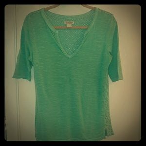 Aqua Green Shirt with Mid Sleeves